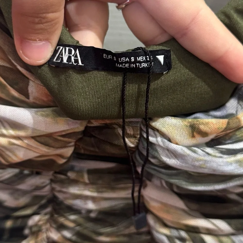 Zara marbled ruched